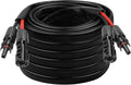 8AWG Solar Cable - 50FT Solar Panel Extension Cord 8 Gauge PV Wire with Flame Retardant Protective Sleeving Female &amp Male Waterproof Connector for RV Photovoltaic Systems Solar Panels (50 Feet)