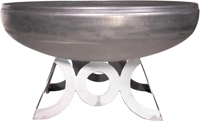Liberty Fire Pit – Ohio Flame Wood Burning Outdoor Fire Pit - 24 Diameter with Circular Base (Made in USA)