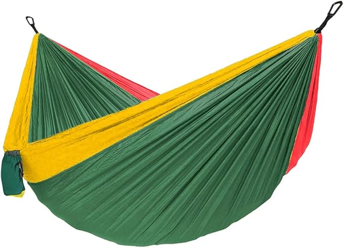 Portable Hammock Hammock Double &amp Single Portable Hammock Lightweight Nylon Parachute Hammocks for Patio Backyard for Backpacking Beach (Color : G/Double)