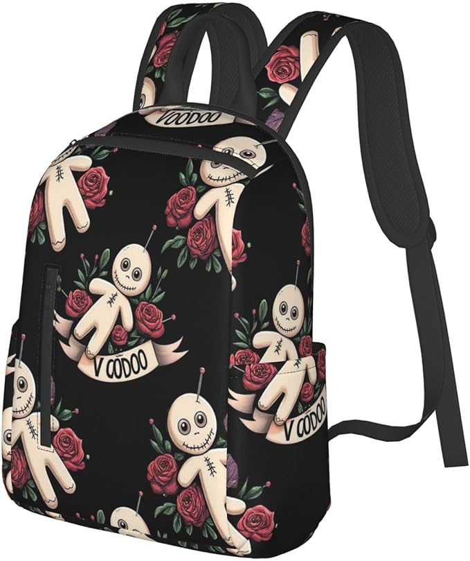 Travel Laptop Backpack Halloween goth gothic voodoo doll College Backpack Business Work Bag for Men Women