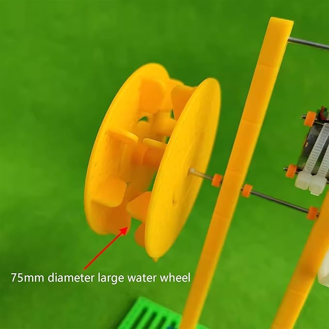 DIY Hydroelectric Generator Kit Hand-cranked Water Turbine Generator Can Be Hand-cranked Student Physics Experiment Model(Finished Product)
