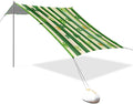 St Patrick's Striped Shamrocks Beach Tent Sun Shelter Set UPF50+ UV Protection 10.5 x 9.19 FT Camping Shade Canopy with Sandbags Sand Anchors Carrying Bag and Others