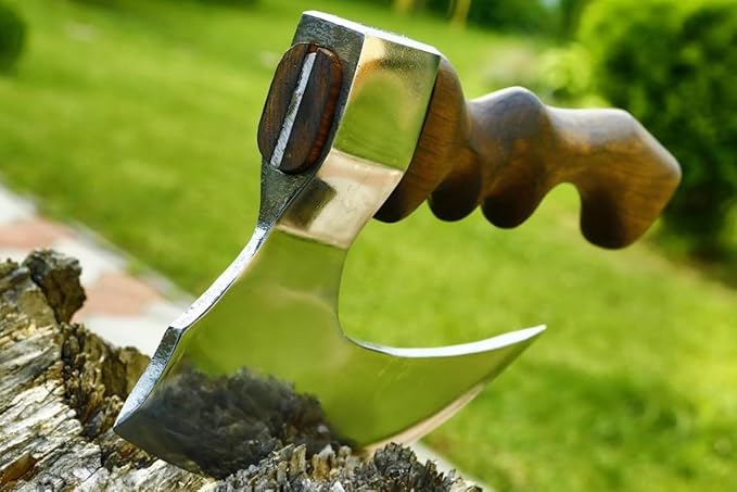Handmade Viking Hatchet Axe – Custom Forged BBQ Axe and Meat Chopper