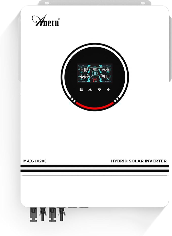 10.2KW Hybrid Solar Inverter All in One 48V to 220V-230VAC for Home RV Backup Off-Grid Living Pure Sine Wave Inverter with 160A MPPT Charge Controller Works with Lead-Acid &amp Lithium Battery