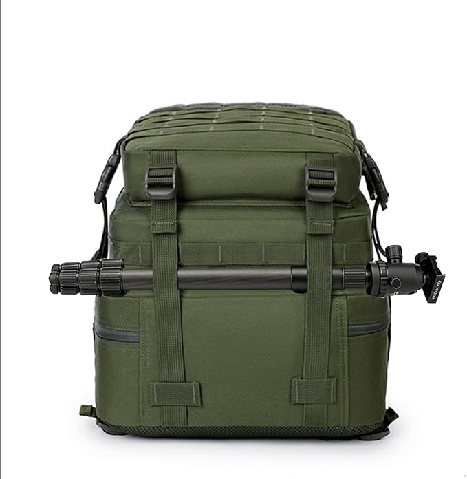 56L Tactical Backpack Military Molle Backpack Army 3 Day Waterproof Durable Hiking Rucksack for Men 24H Outdoor Survival Bug Out Bag for Camping Travel Hunting Army Green