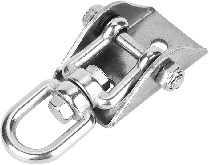Hammock Hanging Kit 450 kg Capacity Heavy Duty 360¡ã Stainless Steel Rotatable Hammock Swing Hanger Hooks Fixed Plate Hanging Chair Kit Accessory for Hammock Stand Yoga Swing Chair Indoor Outdoor