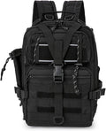 Versatile Tactical Travel Camping Backpack Outdoor Casual Lightweight Shoulders Bag Men Large Capacity Sports Chest Pack(Black)