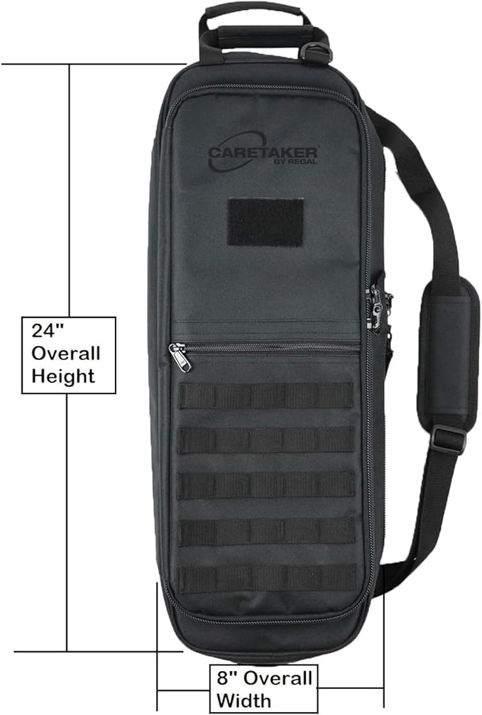 FSDC Caretaker® by Regal Black Takedown Bag Gen III with MOLLE Locking Compartments Padded Handles and Strap for Easy Transport