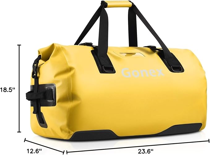 Gonex 40L 60L 80L Extra Large Waterproof Duffle Travel Dry Duffel Bag Heavy Duty Bag with Durable Straps &amp Handles for Kayaking Paddleboarding Boating Rafting Fishing