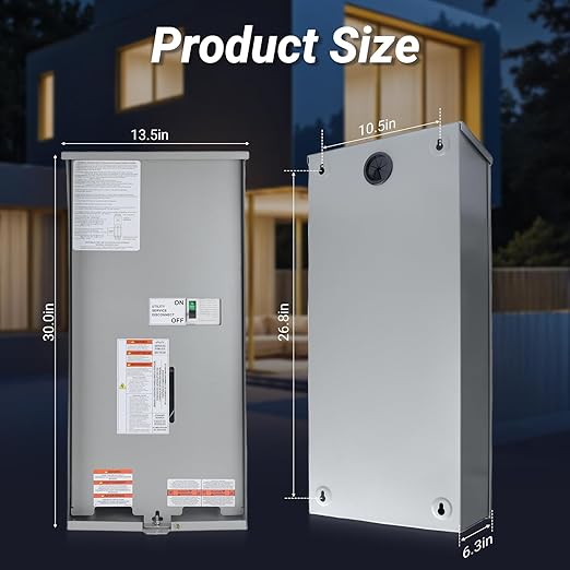 Universal 200A Automatic Transfer Switch with Power ManagementReplacement for Generac RXSW200A3. Features a Rugged NEMA 3R Aluminum Enclosure for Outdoor use.