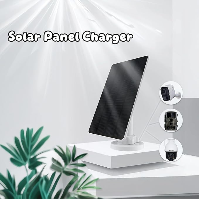 Solar Panel for Nest Doorbell for Video Doorbell 2 3 3+ 4 Plus 2K Outdoor IP66 Water Adjustable Mount Security Camera Solar Charger with 9.8ft Charging Cable
