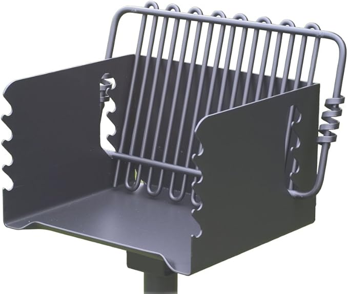 Pilot Rock CBP-135 Charcoal Grill Park Style Outdoor BBQ Camping Grill with Swivel