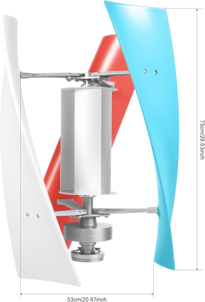 Wind Turbine 400w Vertical Axis Wind Generator with Controller for Boats Cabins Mobile Houses 12V