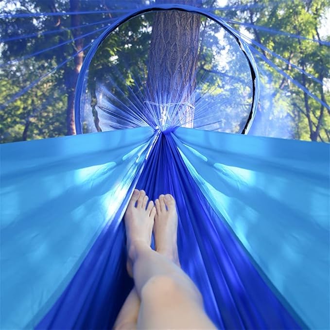 Portable Hammock Portable Camping Hammock with Tree Straps Indoor Outdoor Backpacking Survival &amp Travel for Backpacking Beach (Color : Pink)