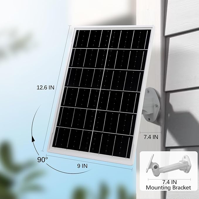 Solar Panel for Trail &amp Game Camera Security Built-in Rechargeable 20000mAh Battery USB-C &amp Micro USB DC (3.5 * 1.35) with Multi-Interfaces 5V Output IP66 Waterproof