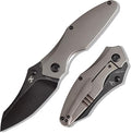 KANSEPT Baba Yaga Pocket Folding Knives for Men Women Camping Hiking Folding Knife 3.06'' Blackwash CPM 20CV Blade EDC Knife with Bronze Anodized Titanium Handle Everyday Carry K1074A6