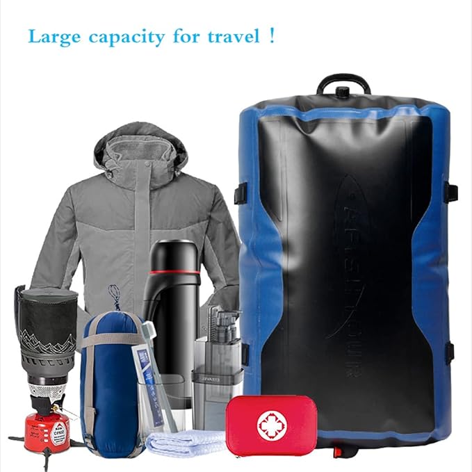 LANGWEI Waterproof Duffel Bag Large 65L Waterproof Insulated Backpack Marine Dry Bags for KayakingFishingHikingCampingClimbing
