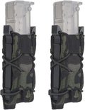 Tactical 9MM Mag PouchMolle Pistol Single Flashlight Magazine Pouch for Torch Holder Hunting Holster Shooting Airsoft (Pack of 2)