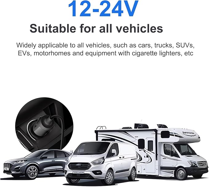 HKY Car Charge Cable Compatible with Goal Zero Yeti 200X/400/150/500X/1000X/1500X/3000X/6000X 1250 1400 3000 &amp Sherpa 50/100/100AC Portable Power Station GZ98079 12V-24V DC Adapter Car Charging Co