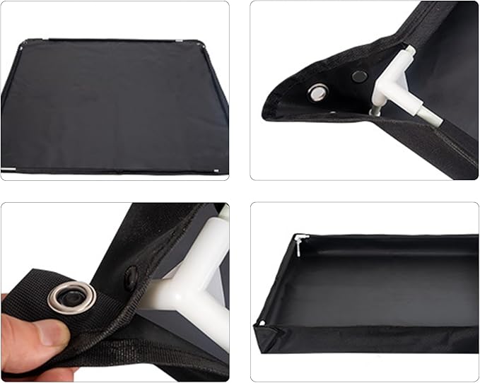 LAFANDE Portable Shower Pan Foldable Shower Base &amp Basin Floor with Detachable Drain Pipe Camping Shower Mat for Indoor &amp Outdoor Shower Stall Enclosures
