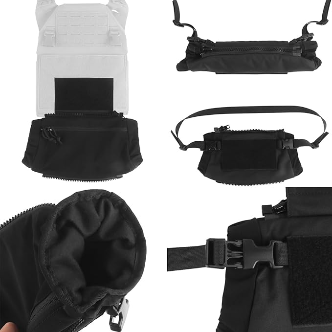 2 in 1 Handwarmer &amp Tactical Drop Pouch/Waist Bag. Plate Carrier Vest Chest Rig Hook Loop Dangler or 26-52 in Buckle Strap EDC Fanny Pack Muff for Winter Outdoor/Camping/Hunting/Football/Fishing