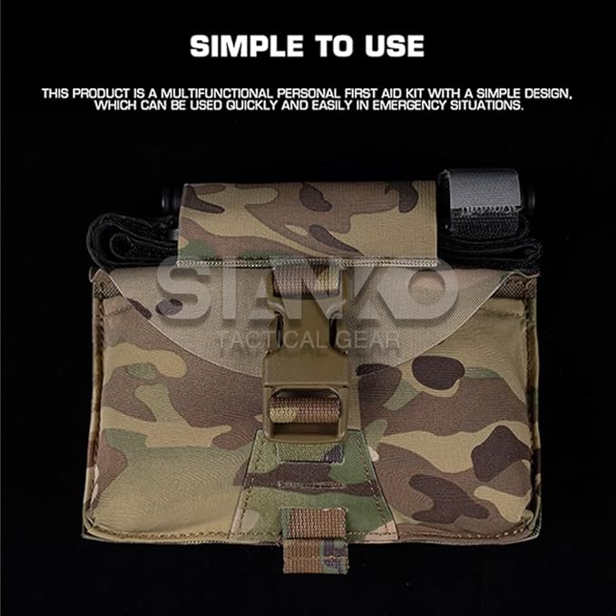 Outdoor Tactical MOLLE IFAK Pouch/Medical First Aid Kit/Quick Release Elastic Adjustable EMT Bag For Hunting Airsoft Camping Biking Hiking