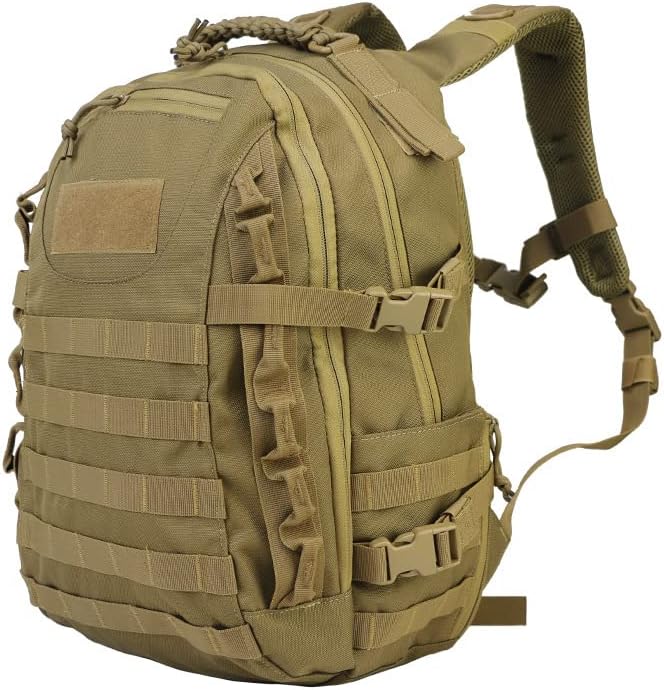 Tactical Backpack Military Molle Hiking 36-55L Waterproof Outdoor Military Fan Tactical Tactical Brown