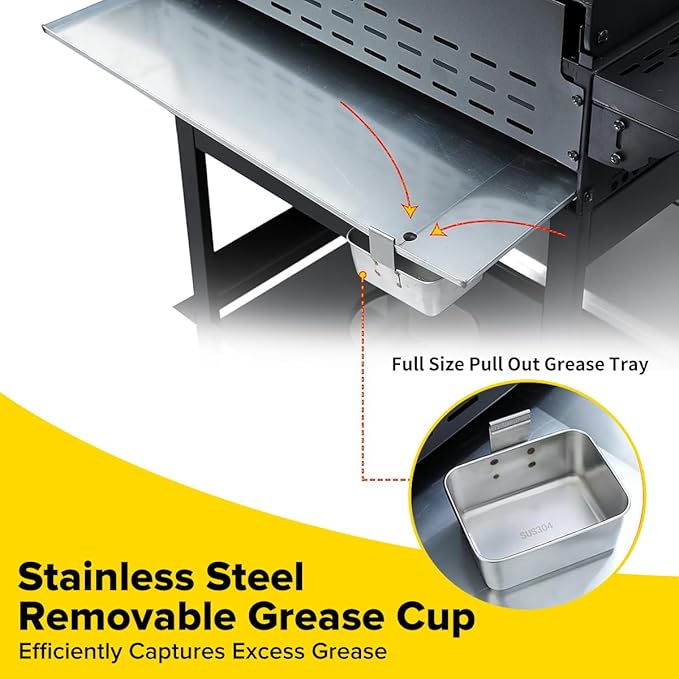 CIG GARDEN 4-Burner Propane Flat Top Grill 42000 BTU Stainless Steel Commercial-Style Griddle for Patio Backyard Camping &amp Outdoor BBQ