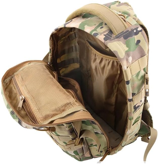 Outdoor Sports Pack Hiking Bag Rucksack Knapsack Combat Camouflage Tactical Backpack- Green