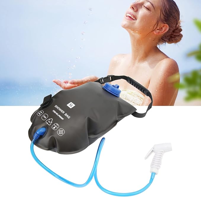 Portable Camping Shower Bag 5L with Spraying Machine TPU with Food Quality Multi Application for Outdoor Trips