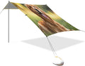 Golden Retriever Beach Tent Sun Shelter Set UPF50+ UV Protection 10.5 x 9.19 FT Camping Shade Canopy with Sandbags Sand Anchors Carrying Bag and Others