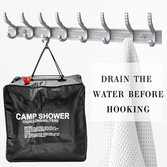 Portable Outdoor Shower - Camp Shower 10 Gallon Capacity - Outdoor Solar Shower with Hose and Shower Head