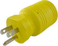 Conntek 30111-YW NEMA 5-15P to NEMA L5-15R Locking 15Amp Plug Adapter