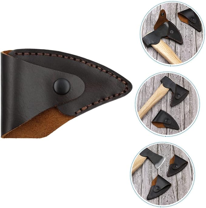 Yardwe 2pcs Replacement Hatchet Cover Portable Protective Case Foraxes Outdoor Gear Leather Sleeve Scratch Decorative Cover for Outdoor Activities