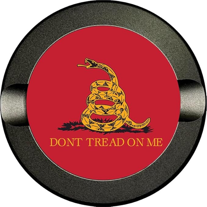 Brotherhood Metal Zyn Can | Zyn Holder | Metal Container | Don't Tread on Me Flag | Gadsden Flag | Red Gold Black