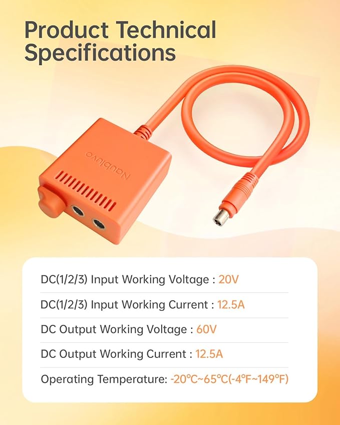 Solar Panel Connectors for Jackery Explorer Portable Power Station 3000 Pro / 2000 Plus/ 2000 V2/ 1000 Plus/ 1000 V2 and Solar Panel SolarSaga 200W/100W for 2 or 3 Solar Panels Connection