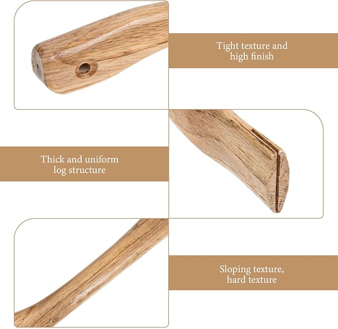 Wood Replacement Handle for Camp 14.6 Inch Hatchet Handle Replacement Hickory Hatchet Handle Replacement 37x4.5cm