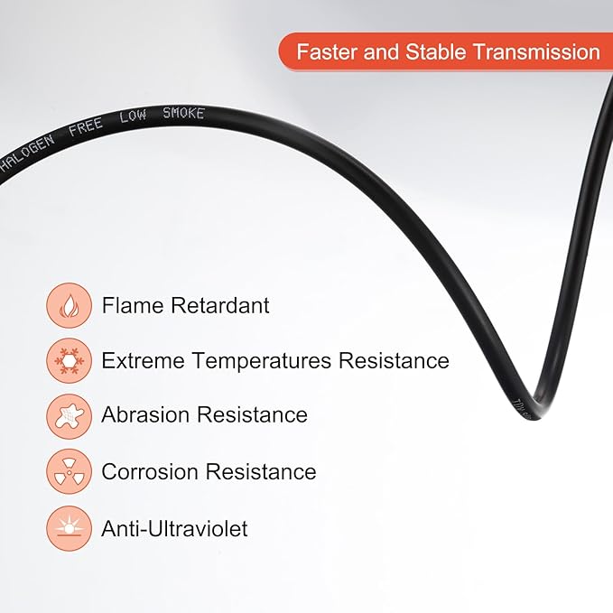 MECCANIXITY Solar Panel Wire 328ft 10AWG 6mm2 Solar Cable Extension Tinned Copper Wire Black for RV Boat Marine Solar Panel