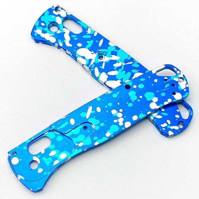 1 Pair Aluminum Scales Fits for Bugout 535 Camouflage Oxidation Handle Patch Replacement DIY Making Accessory