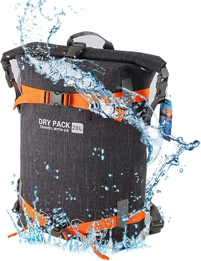 LANGWEI Waterproof Dry Bag Backpack Outdoor Floating Roll-Top Backpack Duffel for Drifting Swimming Water Sports River Trekking