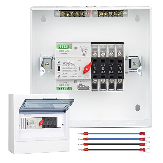 100A Automatic Transfer Switch220V Generator Transfer SwitchMillisecond Level Dual Power Automatic Transfer Switch with Metal Distribution Box