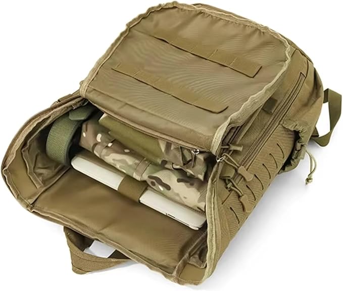 Outdoot Tactical Camping Backpack Large Molle Storage Hiking Trekking Fishing Bag Men Travel Rucksack(Black)