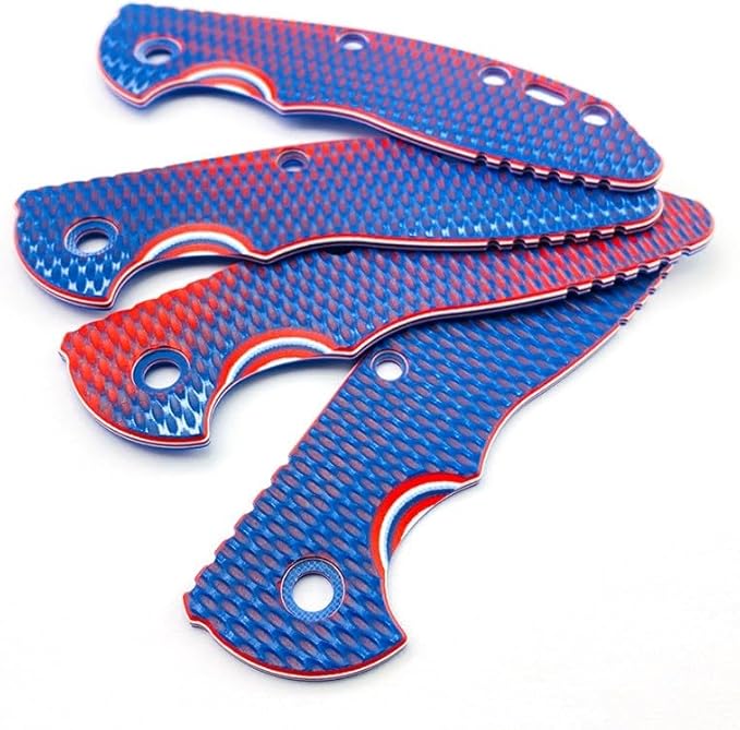 1 Pair G10 Scales Fits for Rick Hinderer knives XM18 3.5 Triple Colors Non-slip Handle Patch Blank DIY Replacement