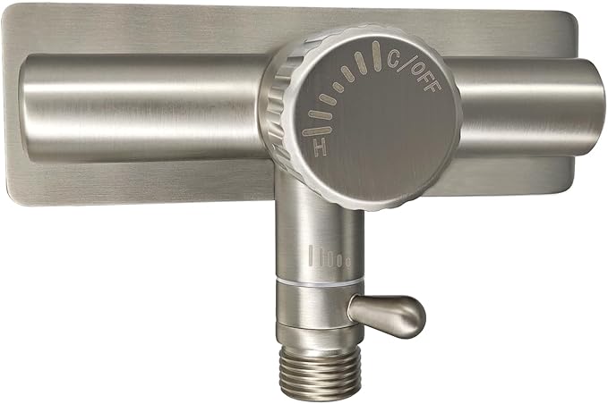 All Metal Single Handle RV Shower Faucet Valve DiverterCamper Shower Faucet Valve 4”RV Shower Replacement Valve for Motor Home Travel Trailer Camper Fifth (5th) Wheel (Brushed Nickel 4)