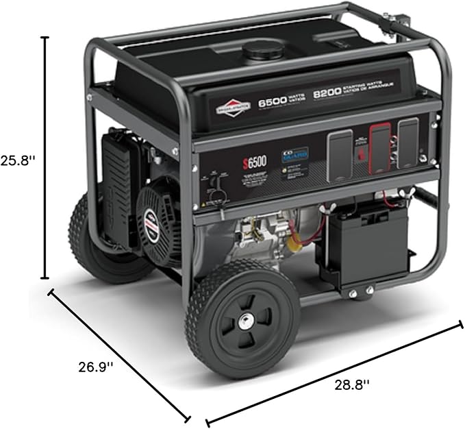 Briggs and Straton 6500W Portable Generator Outdoor Electric Start