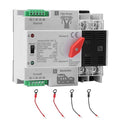 100Amp 110V Automatic/Manual Transfer Switch Mini ATS 2Pole W2R Solar Auto Dual Power Changeover Switch for Home Din Rail Mounted 50/60Hz CE Certified for Rv Lv Cn Public/Backup Power