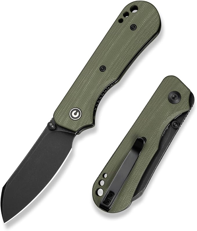 CIVIVI Crabby Pocket Knife EDC Folding Knife for Men Women with Swedish 14C28N Blade Contoured G10 Handle Designed by Ken Onion Jr. C24055-1