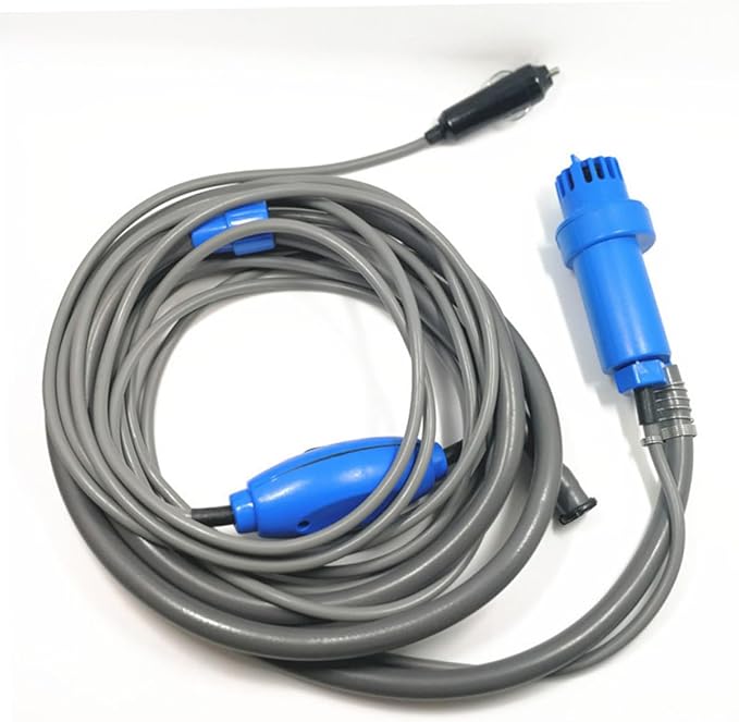 ULTECHNOVO 12v Portable Outdoor Camping Shower Car Charger Pet Car Wash Cable Hose Resistant Hook