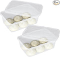 16 Quarts Plastic Clear Latching Storage Tote Boxes Stackable Pizza Dough Containers Set of 2