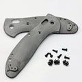 1 Pair Scale Handle Fits for Griptilian 551 Micarta Knife Handle Patch with 3 Sets Screws DIY Replacement(Black)